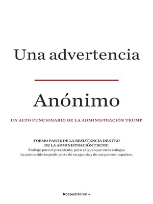 cover image of Una advertencia